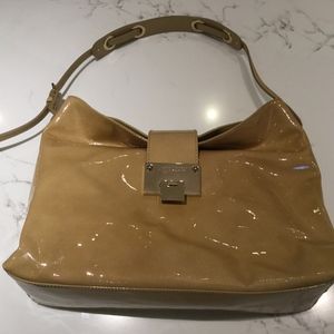 Jimmy Choo Beige Patent Leather Purse